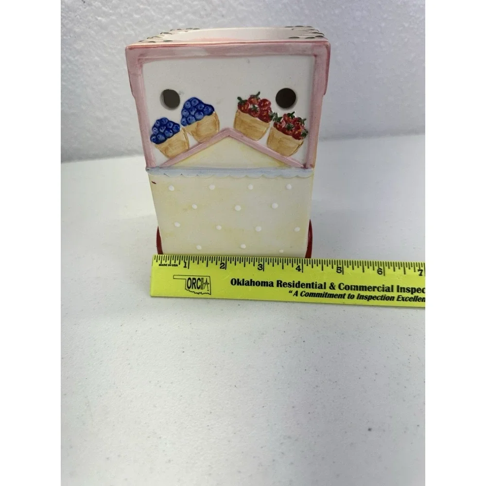 Yankee Candle Fruit Berry Cart Ceramic Tea Light Tart Wax Warmer 6